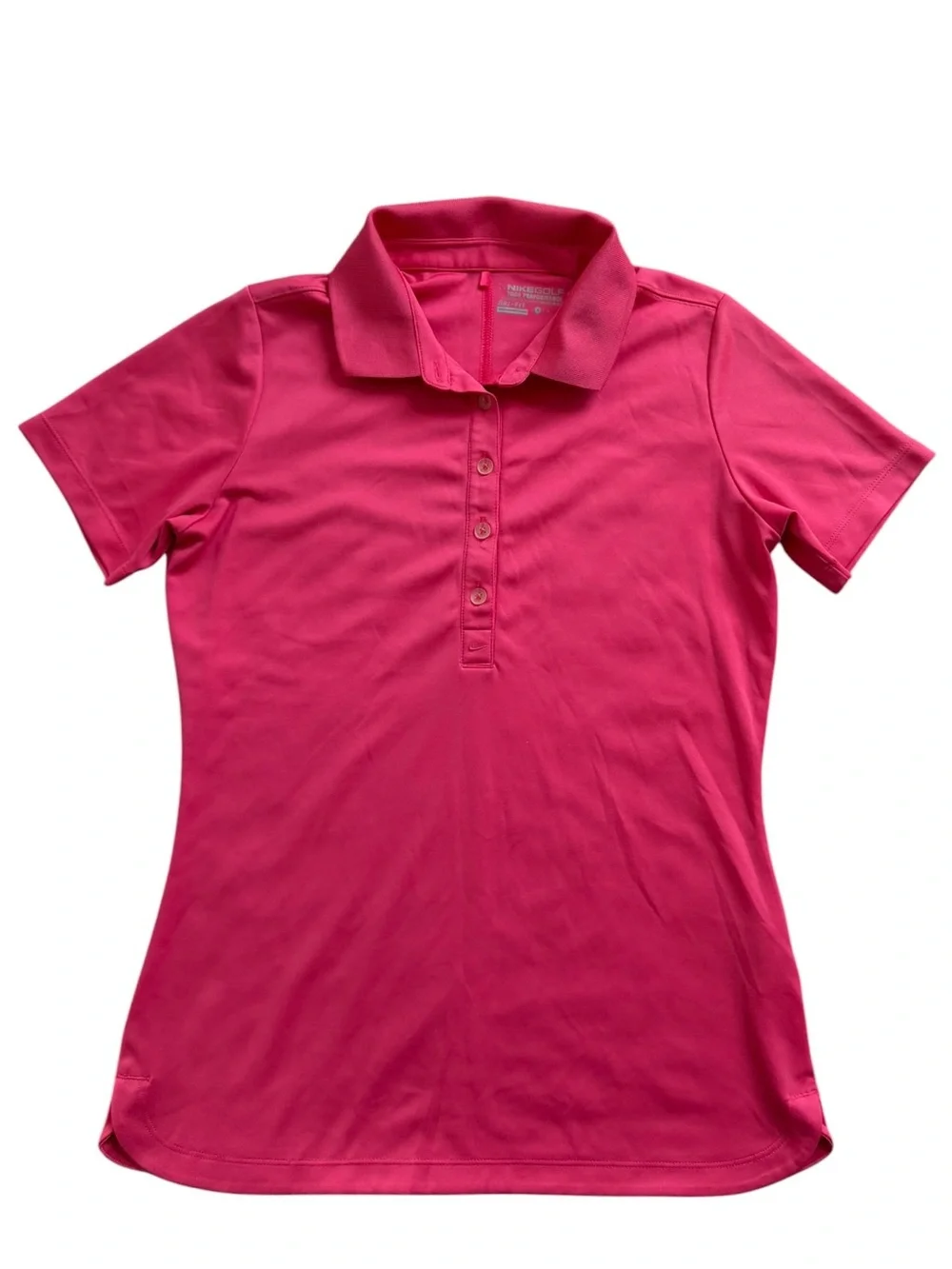 Nike Dri Fit Golf Performance Polo Shirt Womens Small Pink Short Sleeve Stretch